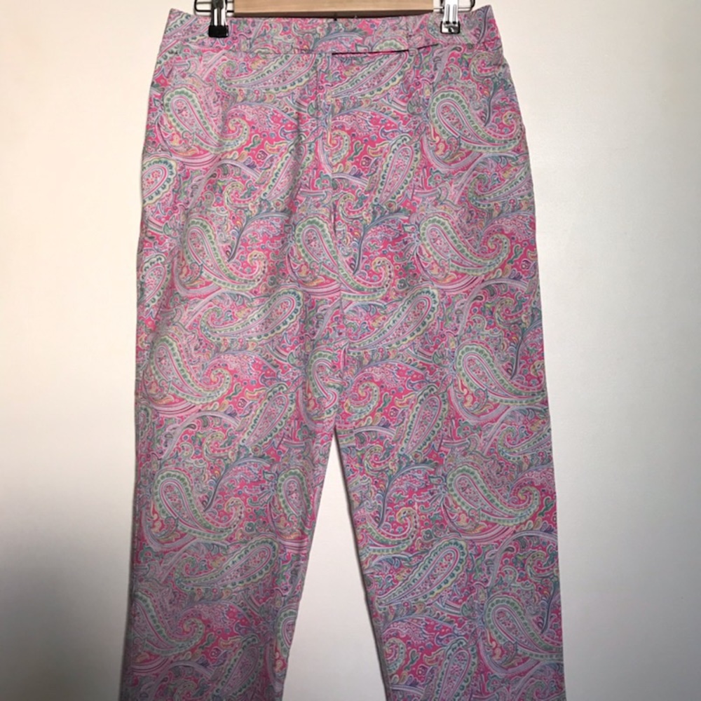 Izod Paisley Capri Pants Pastel Spring Colorful